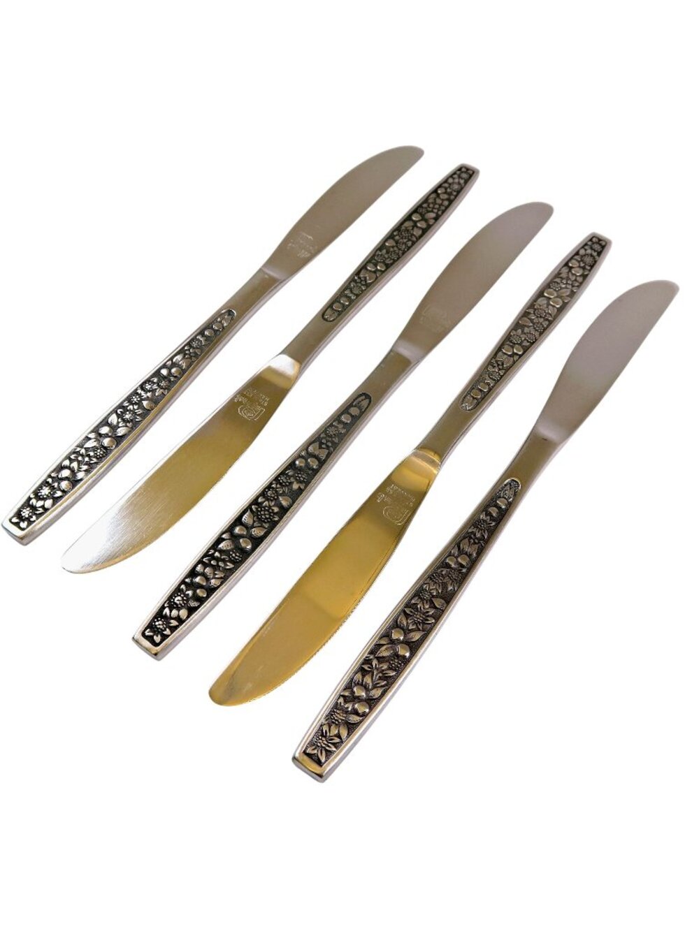 Pageant Harvest Modern Solid Knives (Set of 5) Stainless, Vintage Flatware